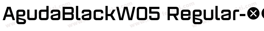 AgudaBlackW05 Regular字体转换